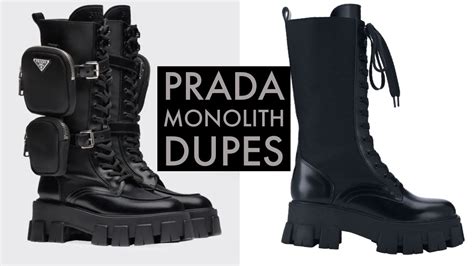 dupe prada shoes|prada monolith dupe boots.